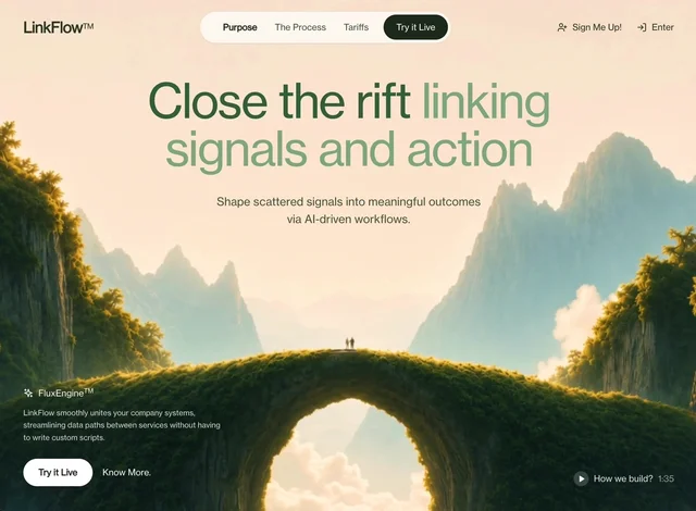 Product storytelling generated landing page sample