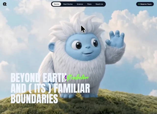 Interactive brand page generated landing page sample